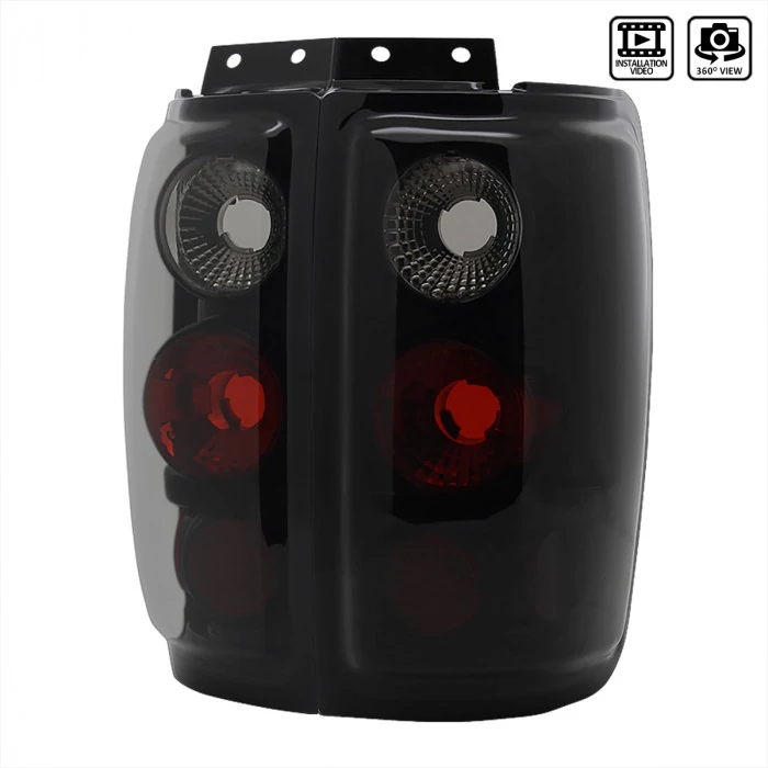 Spec-D - Gloss Black Red/Smoke Euro Tail Lights