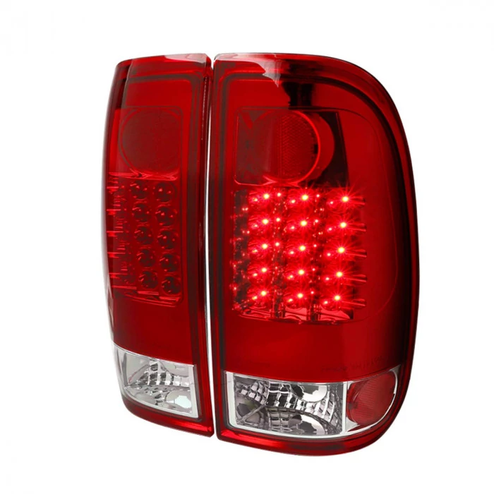 Spec-D - Chrome/Red LED Tail Lights