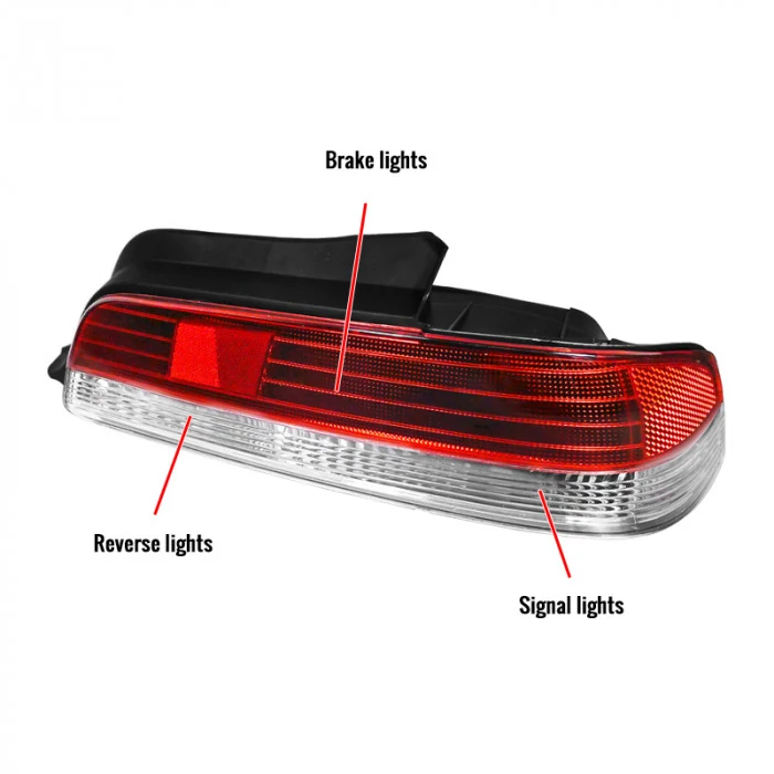 Spec-D - Red/Clear Factory Style Tail Lights