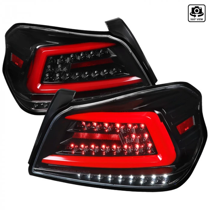 Spec-D - Gloss Black/Clear Sequential LED Tail Lights