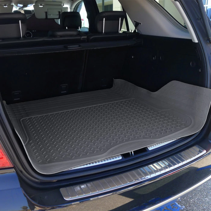 Spec-D - 1st, 2nd Row & Trunk Liner Gray Heavy Duty 3D Print Floor Mat