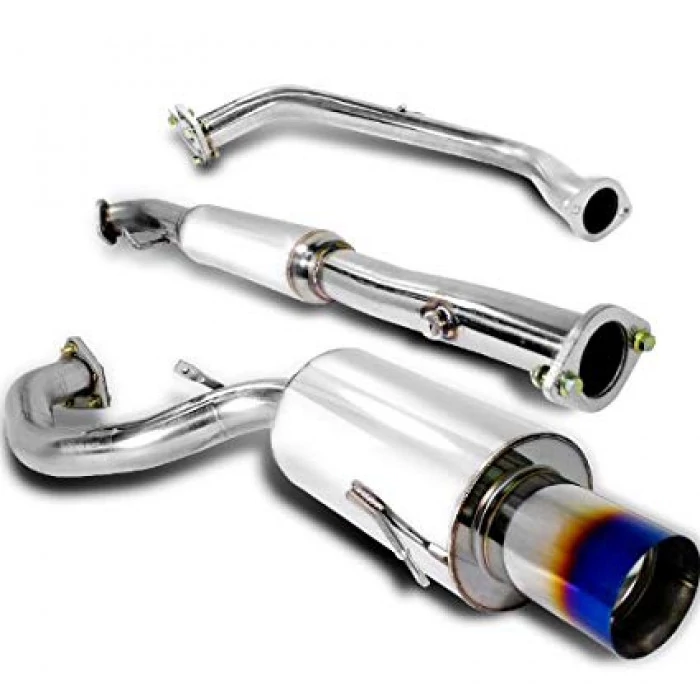 Spec-D - N1 Style Cat-Back Exhaust System with Burnt Tip