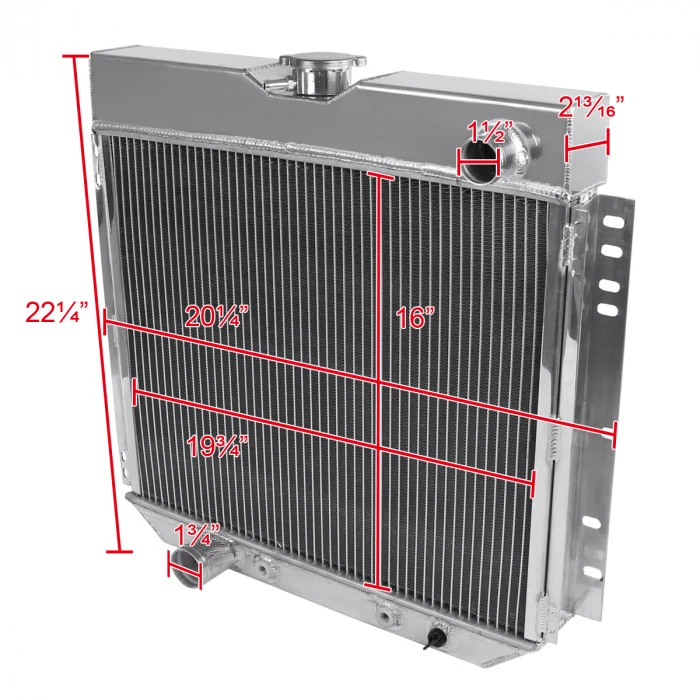 Spec-D - 3-Row  20" Driver/Left Performance Cooling Radiator