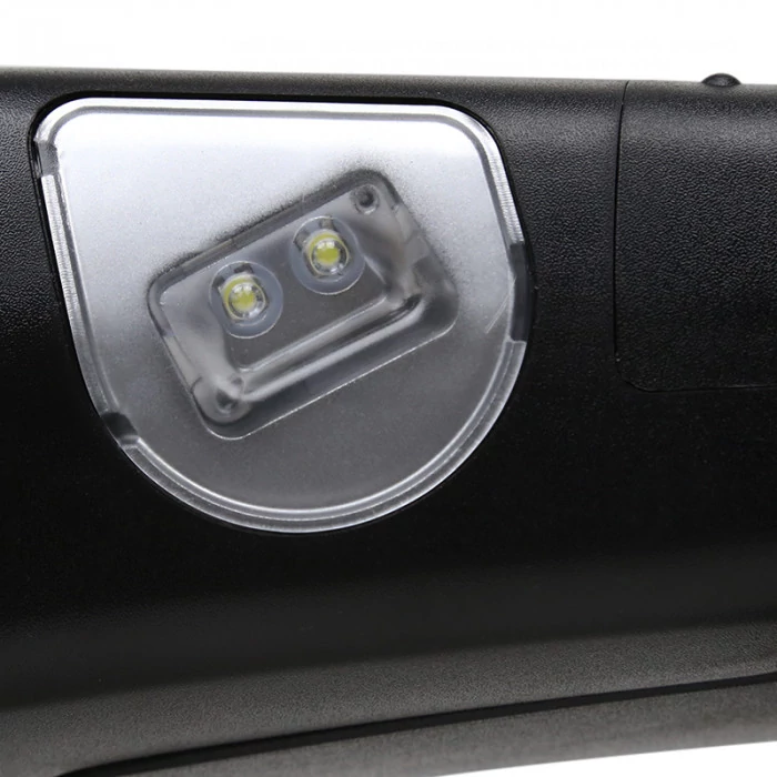 Spec-D - Driver and Passenger Side Black Power Towing Mirrors with Amber LED Turn Signal (Heated)