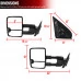 Spec-D - Driver and Passenger Side Black Texture Power Towing Mirrors with Amber LED Turn Signal (Heated)
