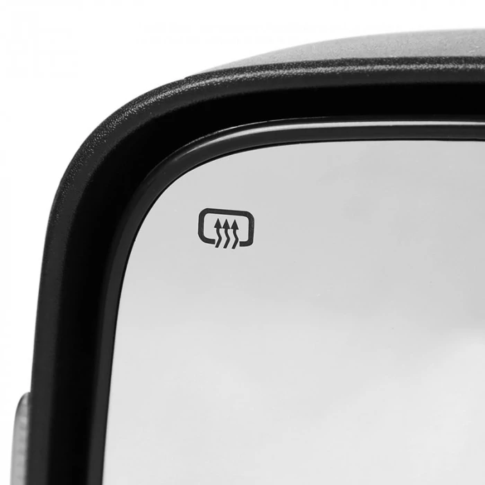 Spec-D - Driver and Passenger Side Black Power Towing Mirrors with Smoke LED Turn Signal (Heated)