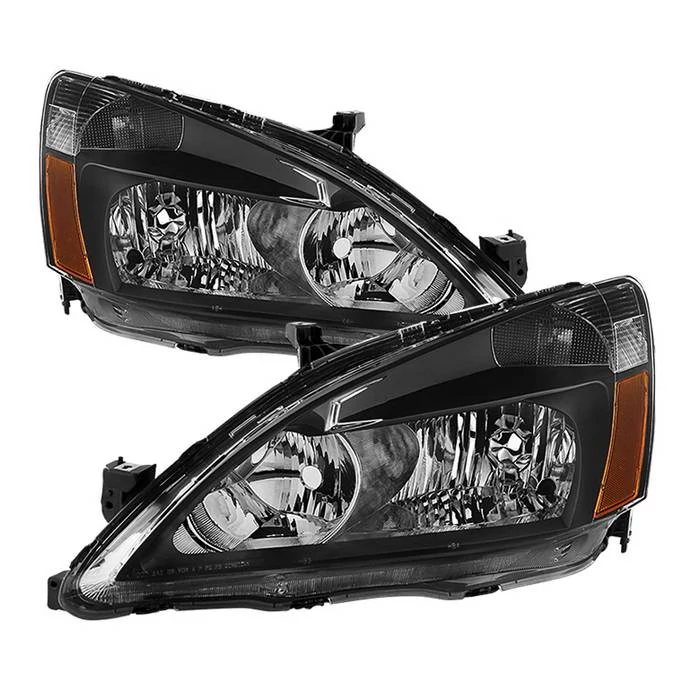 Spyder® - Black Euro Headlights with Amber Reflectors