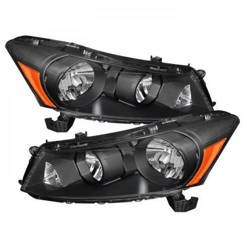 Spyder® - Black Euro Headlights with Amber Reflectors