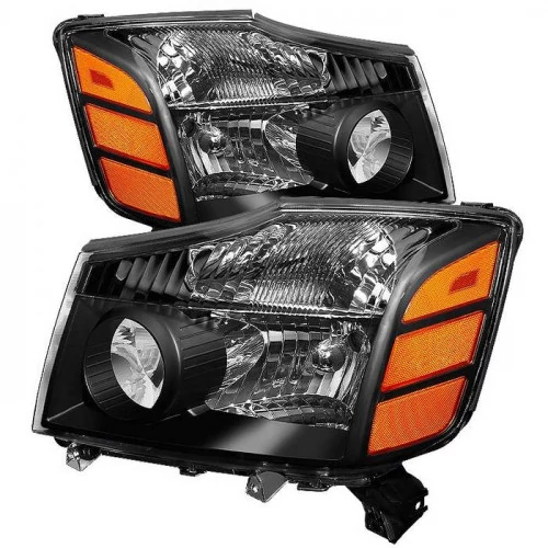 Spyder® - Black Factory Style Headlights with Amber Reflectors
