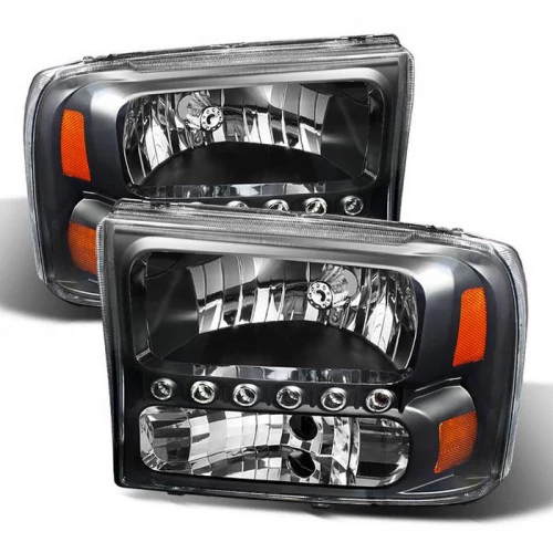 Spyder® - Black Headlights with LEDs
