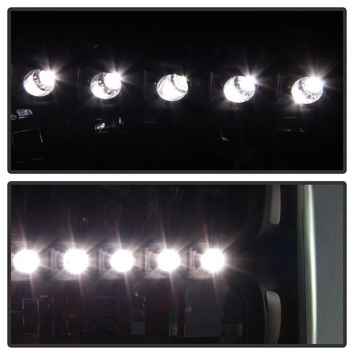 Spyder® - Black Euro Headlights with LEDs