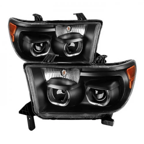 Spyder® - Black Halo Projector Headlights with LEDs