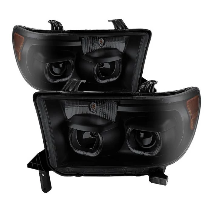 Spyder® - Black Smoke Halo Projector Headlights with LEDs