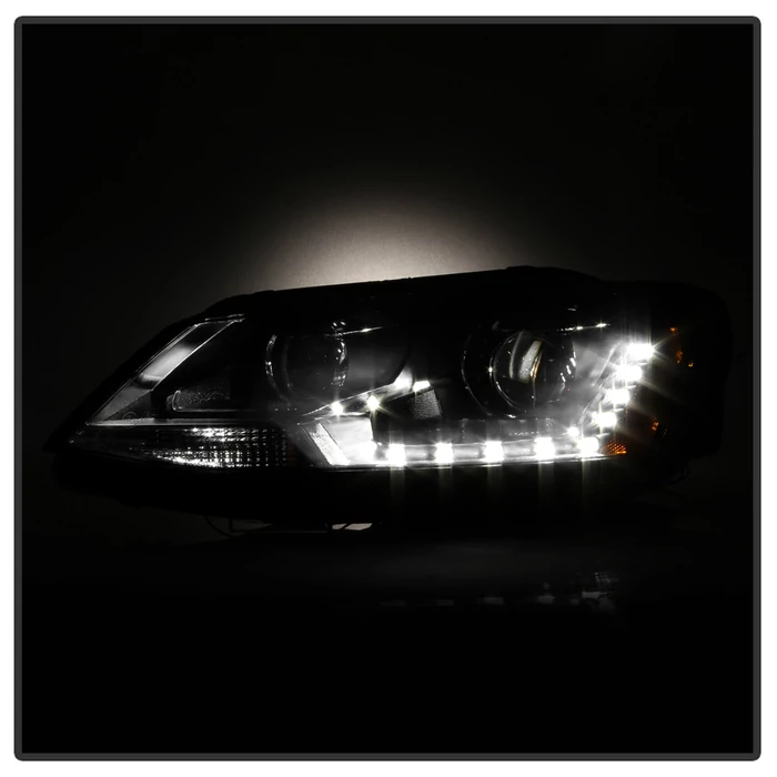 Spyder® - Black LED DRL Light Bar Projector Headlights