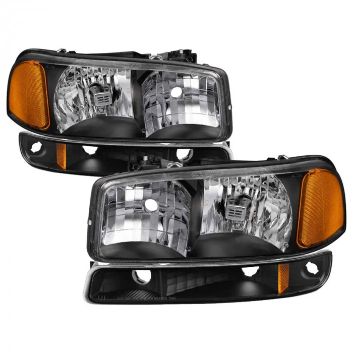 Spyder® - Black XTune Crystal Headlights/Bumper Lights