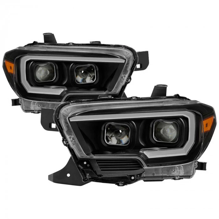 Spyder® - Black XTune DRL Light Bar Projector Headlights
