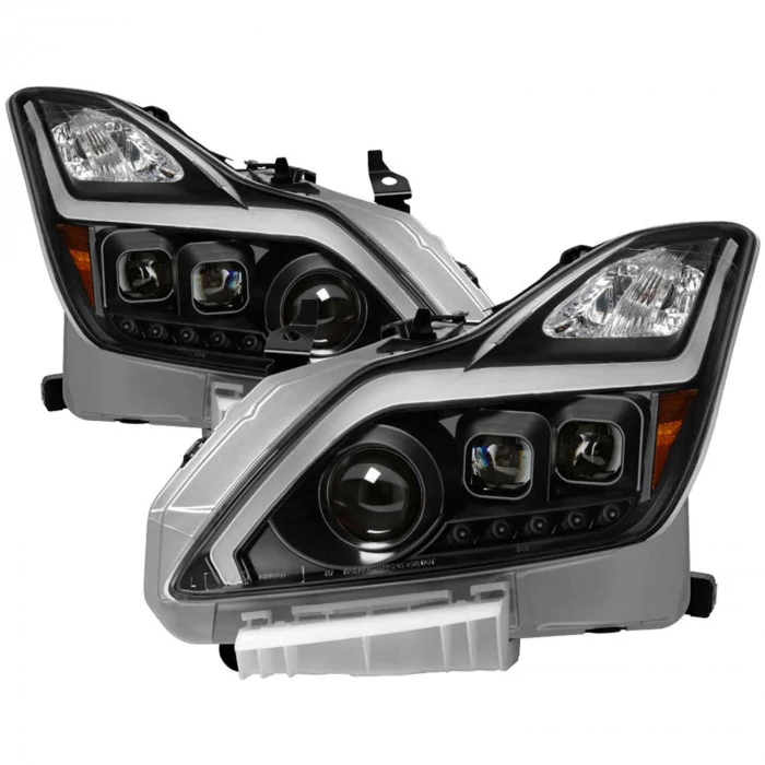 Spyder® - Black XTune DRL Light Bar Projector Headlights