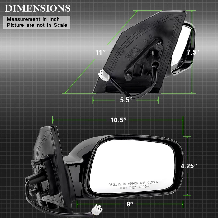 Spyder® - Passenger Side Power View Mirror