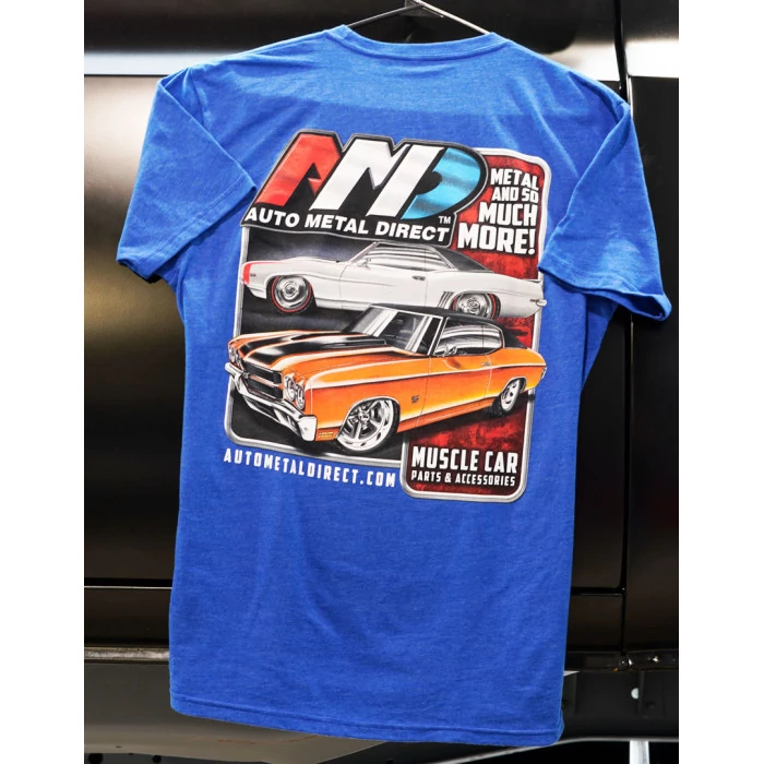 Auto Metal Direct® - Large GM Car T-Shirt Royal Blue