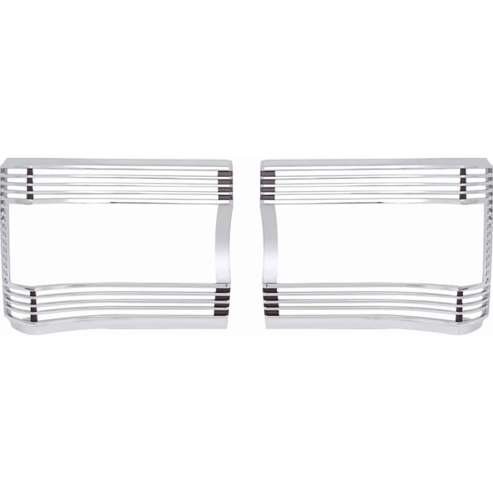 Auto Metal Direct® OER - Tail Lamp Bezels with Silver Inners Pair