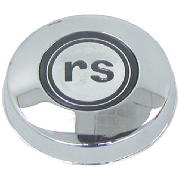 Auto Metal Direct® CHQ - Polished Chrome Steering Wheel Horn Cap with "rs" Inseert