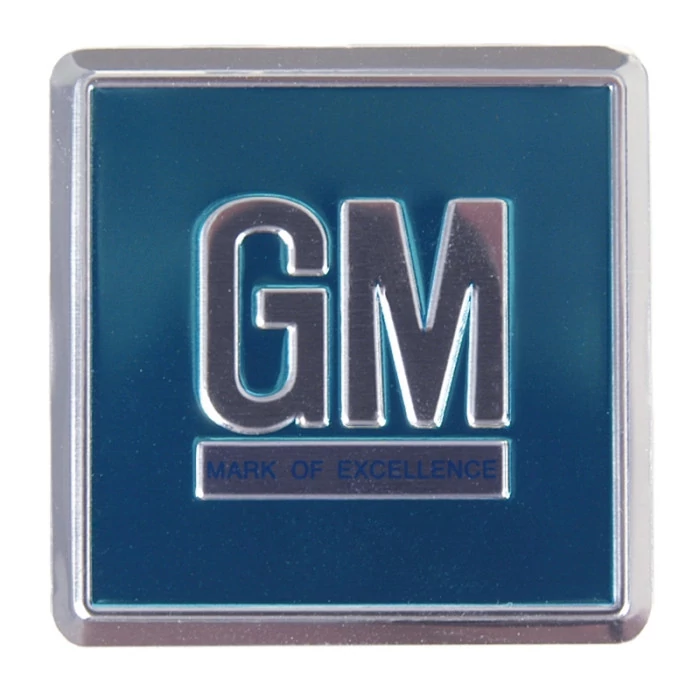 Auto Metal Direct® CHQ - Door Decal Aqua Foil "GM Mark Of Excellence"