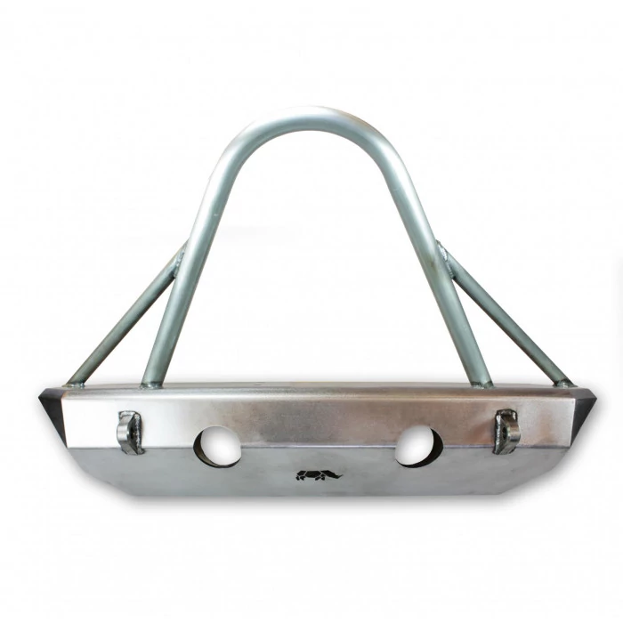 American Trail Products® - Mid Width Powdercoat Plate Steel Front Bumper with Fog Lights Tabs and Stinger Jeep Wrangler