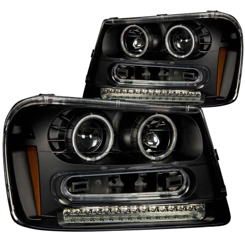 ANZO - Black CCFL Halo Projector Headlights with LED Turn Signal/Parking Lights