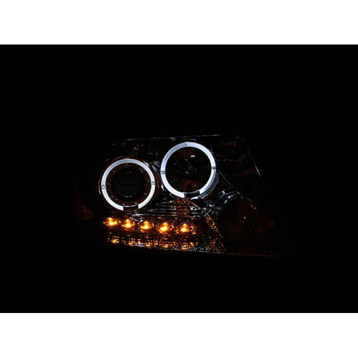 ANZO - Chrome Dual Halo Projector Headlights with Parking LEDs