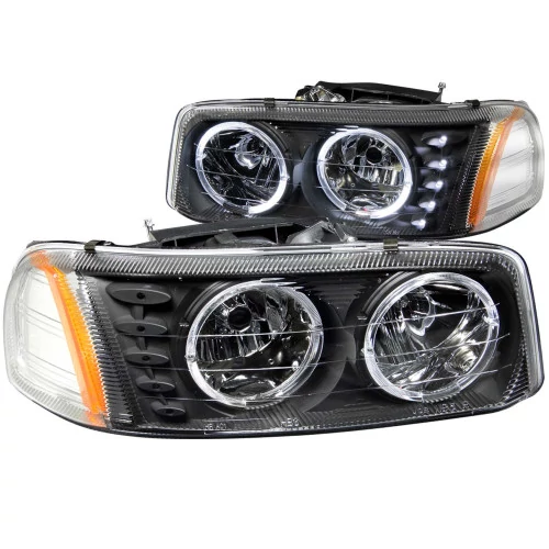 ANZO - Black Halo Euro Headlights with Parking LEDs