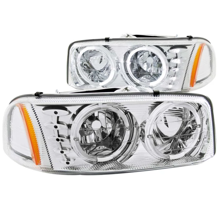 ANZO - Chrome Halo Euro Headlights with Parking LEDs