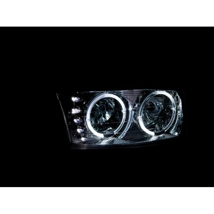 ANZO - Chrome Halo Euro Headlights with Parking LEDs