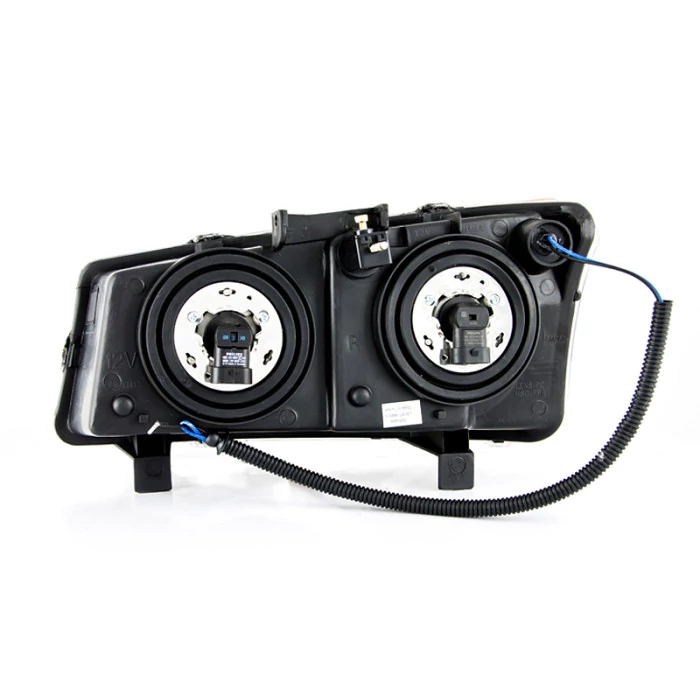 ANZO - Black Dual Halo Euro Headlights with Parking LEDs