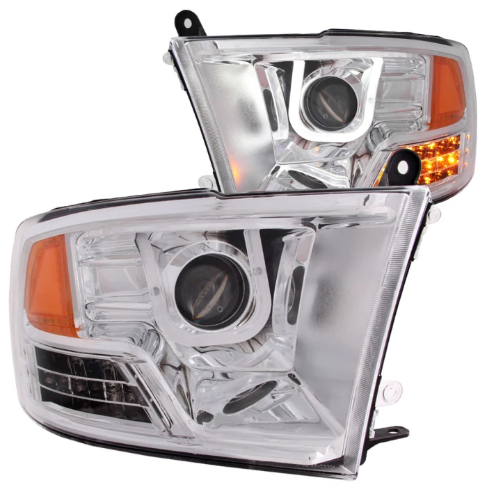 ANZO - Chrome U-Bar Projector Headlights with LED Turn Signal