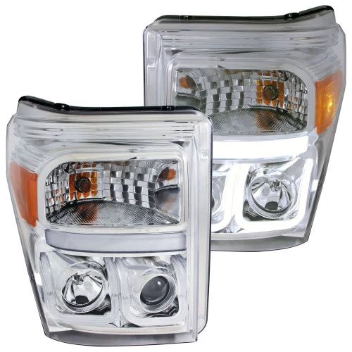 ANZO - Chrome U-Bar Style Projector Headlights