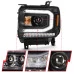 ANZO - Black DRL Bar Projector Headlights with LED Turn Signal