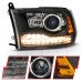 ANZO - Black Projector Headlights with Switchback LED DRL