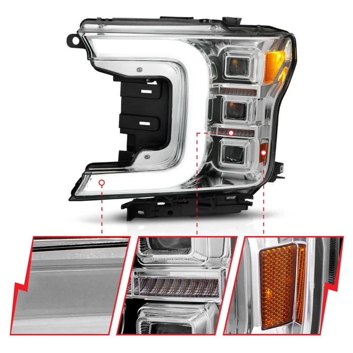 ANZO - Light Bar Style Sequential LED Projector Headlight