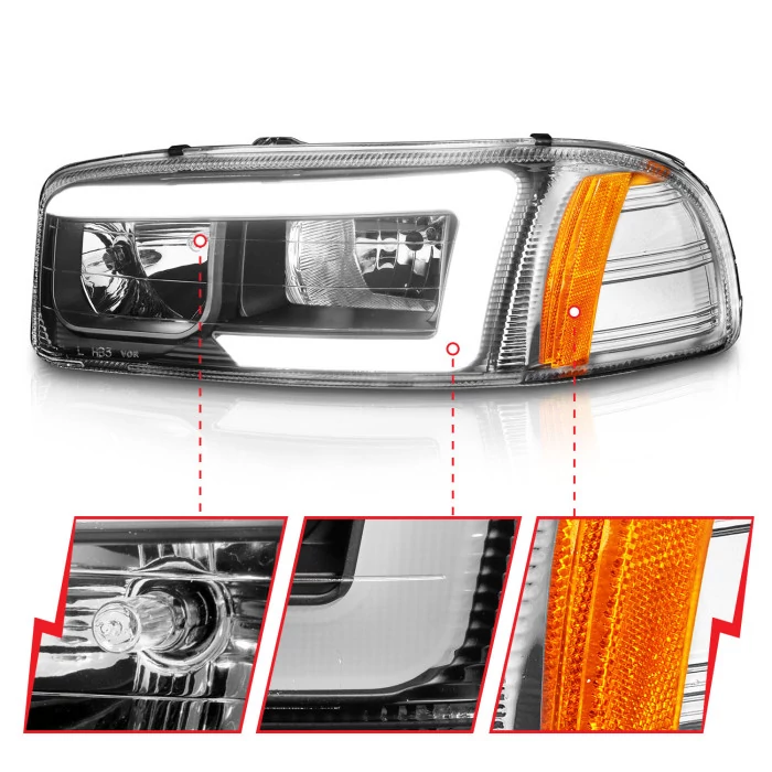 ANZO - Light Bar Style Crystal Headlight