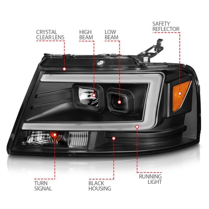 ANZO - Light Bar Style Projector Headlight