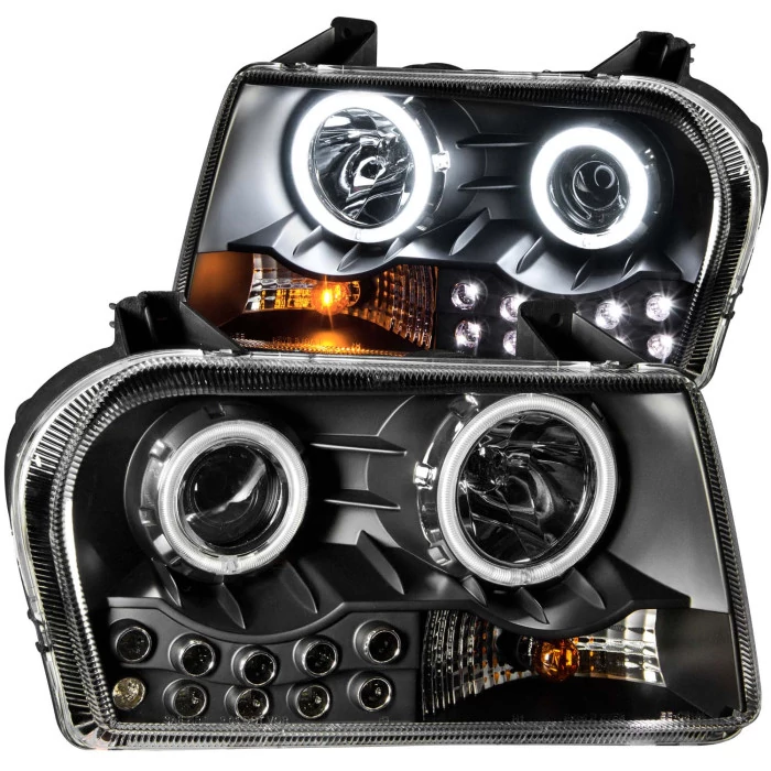 ANZO - Black CCFL Halo Projector Headlights with Parking LEDs