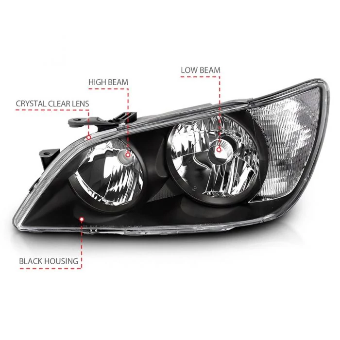 ANZO - Black Euro Headlights