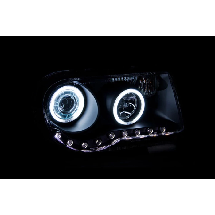 ANZO - Black CCFL Halo Projector Headlights with Parking LEDs