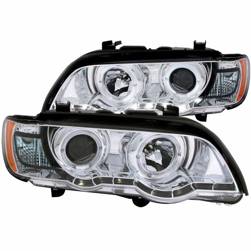 ANZO - Chrome Halo Projector Headlights with Parking LEDs