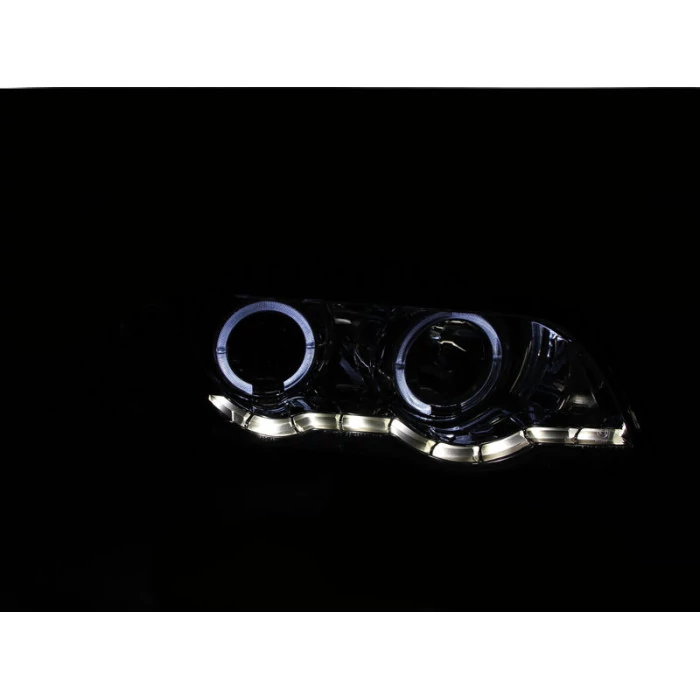 ANZO - Chrome Halo Projector Headlights with Parking LEDs