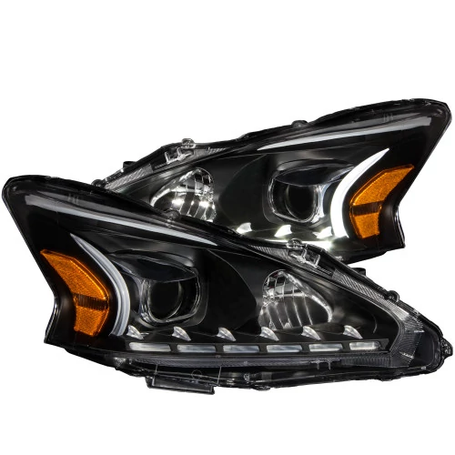 ANZO - Black Plank Style Projector Headlights