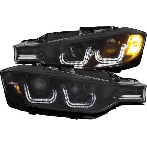 ANZO - Black Plank Style Projector Headlights