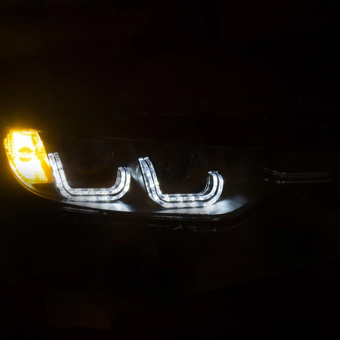 ANZO - Black LED U-Bar Projector Headlights