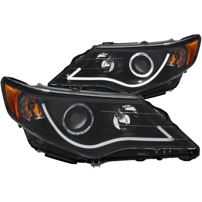 ANZO - Black LED DRL Bar Halo Projector Headlights
