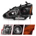 ANZO - Black Plank Style Projector Headlights